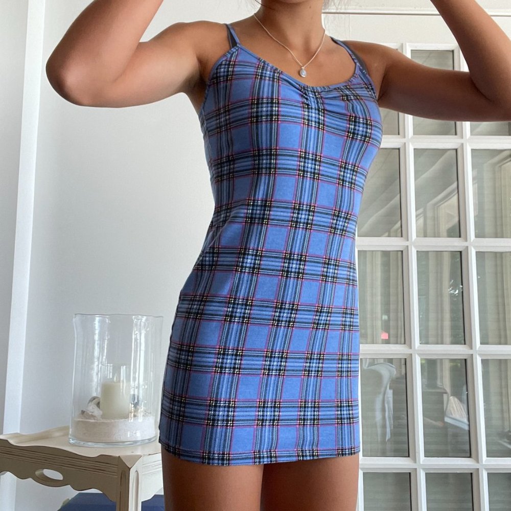 Princess Polly Motel Rocks Plaid Bodycon Dress
